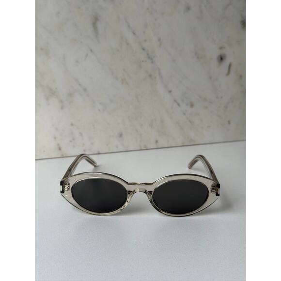 NEW Saint Laurent SL567 Clear Oval Sunglasses - Picture 4 of 8